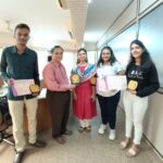 Winners of Quiz, Group singing & Rangoli